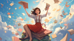 Illustration of 'Pass with Flying Colors'