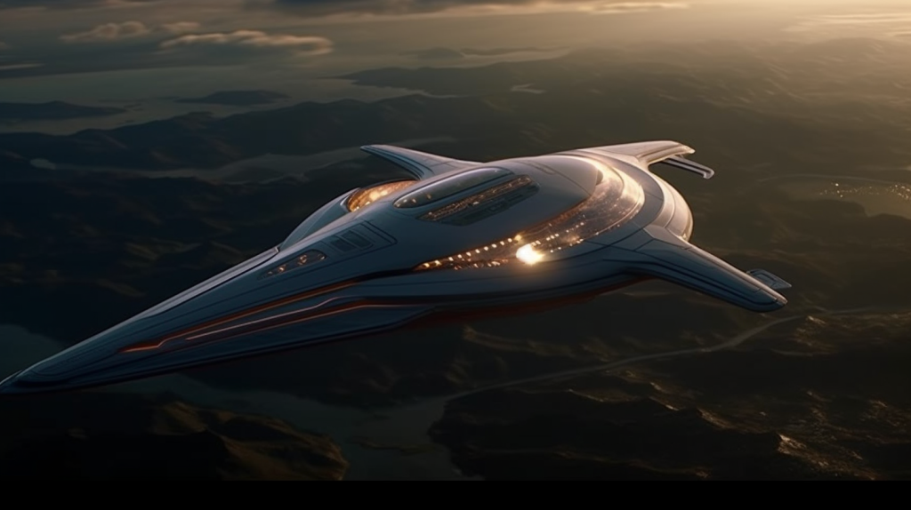Lingo Stop_Imagine_a_spaceship_sleek_and_futuristic_designed